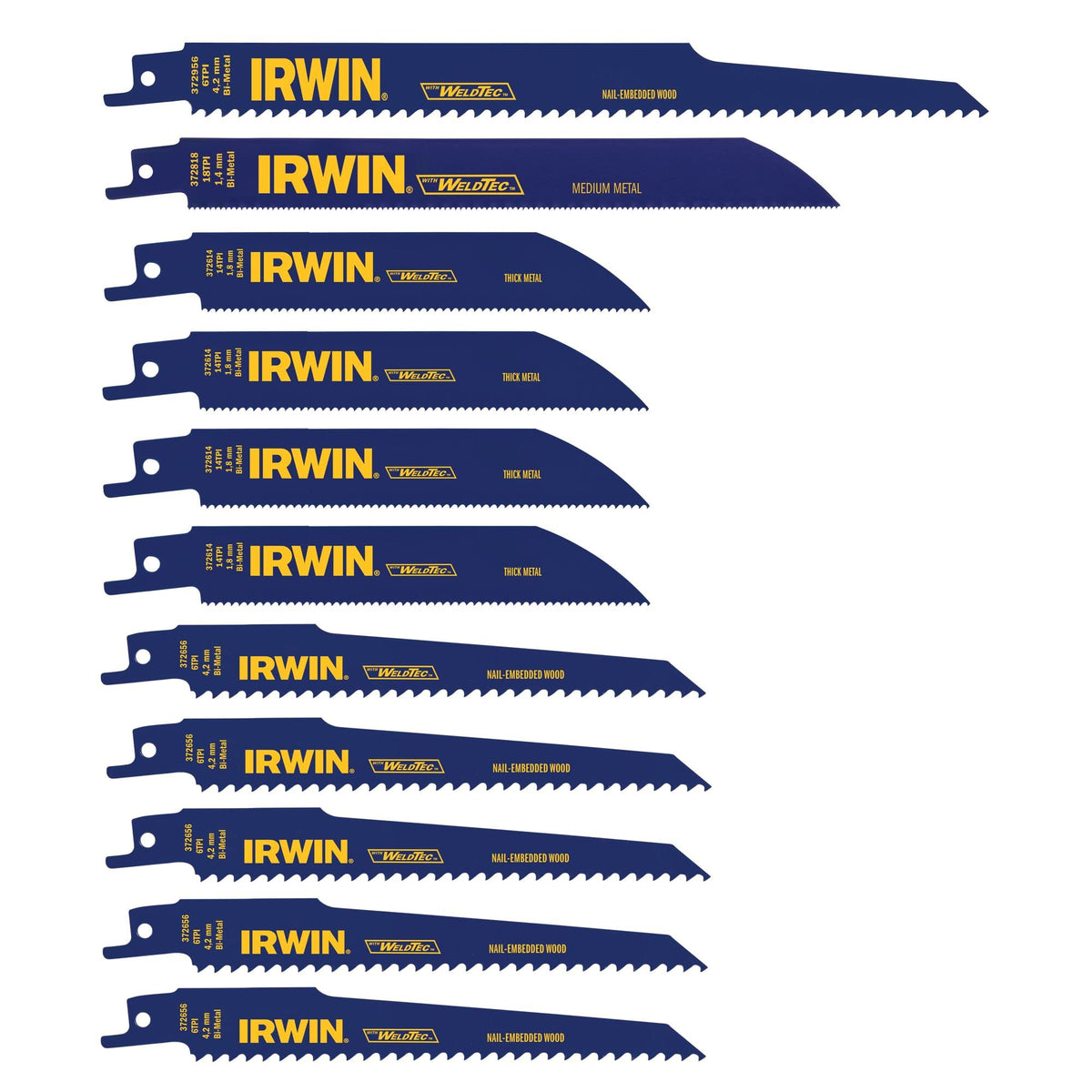 Irwin Tools IRWIN Reciprocating Saw Blades Set, 11-Piece (4935496)
