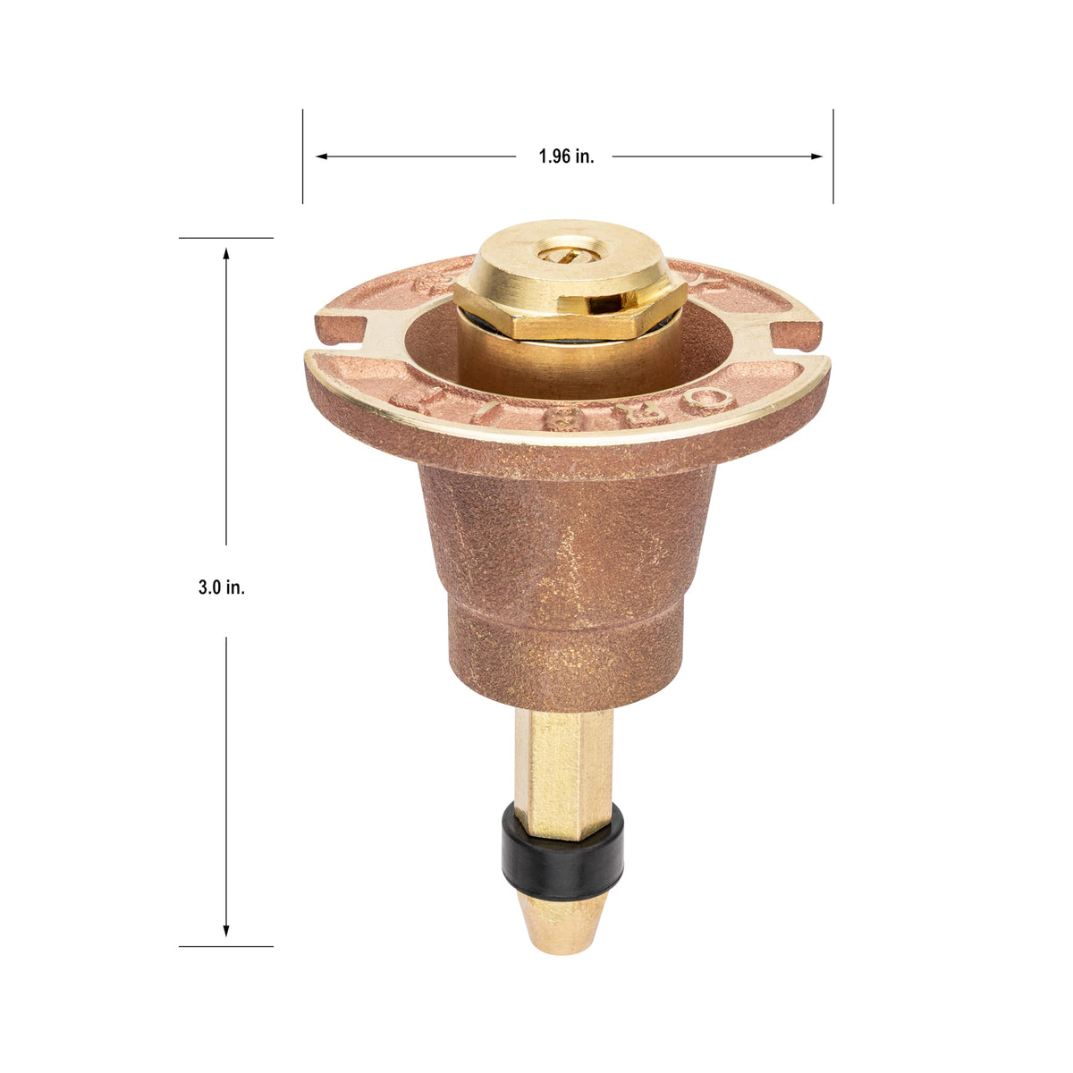 Orbit 54072 Brass Pop-Up Flush Head Sprinkler with Quarter Pattern Spray Nozzle
