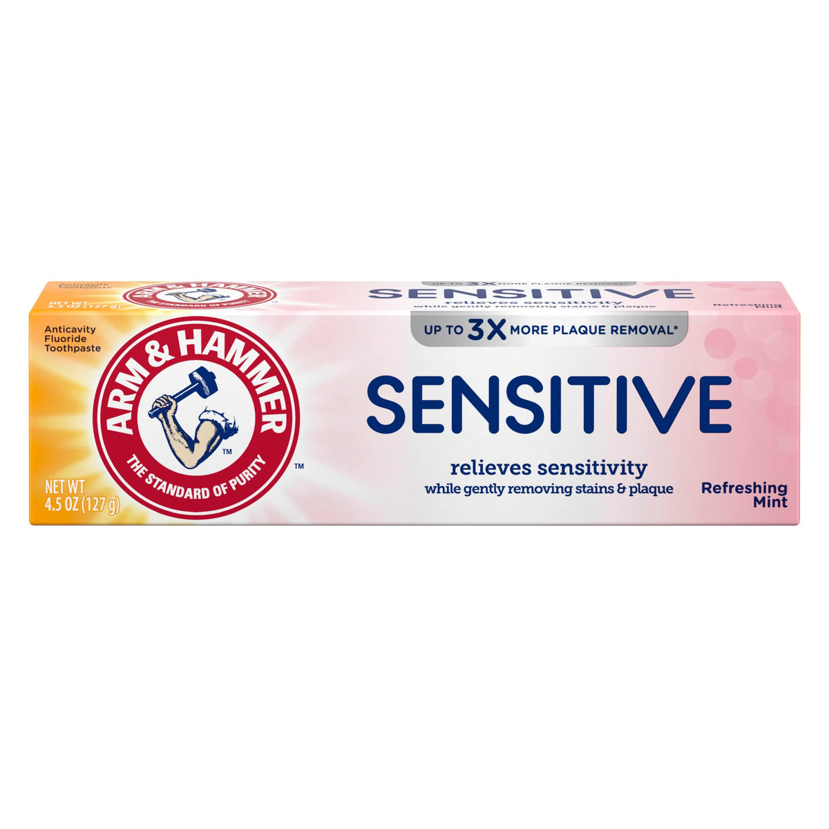 Arm & Hammer Sensitive Toothpaste, Refreshing Mint, Relieves Sensitivity, 4.5 Ounce (Pack of 12)
