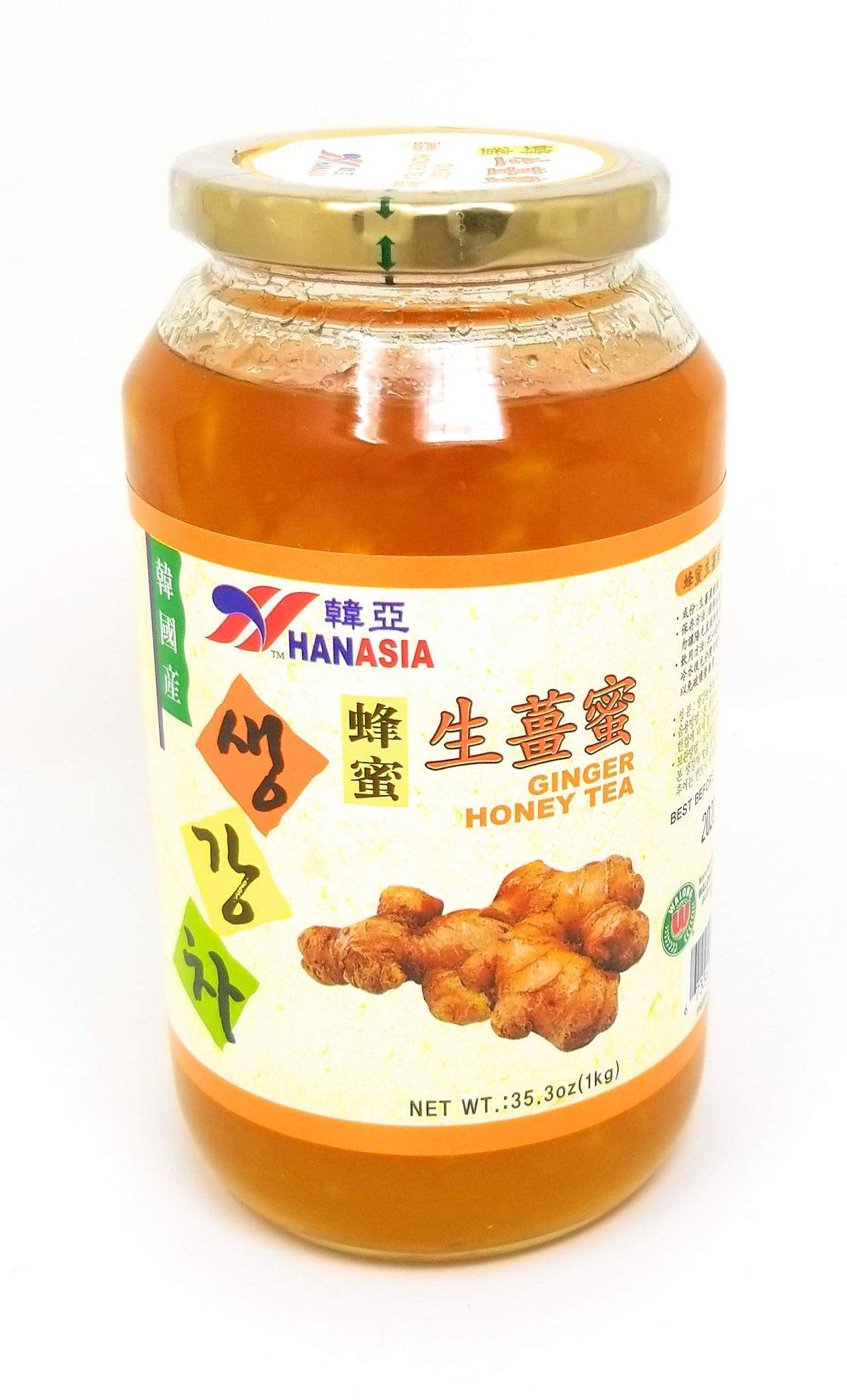 Hanasia Korean Ginger Honey Tea Korea Infusion Concentrate 2.2 lbs / 1 Kg