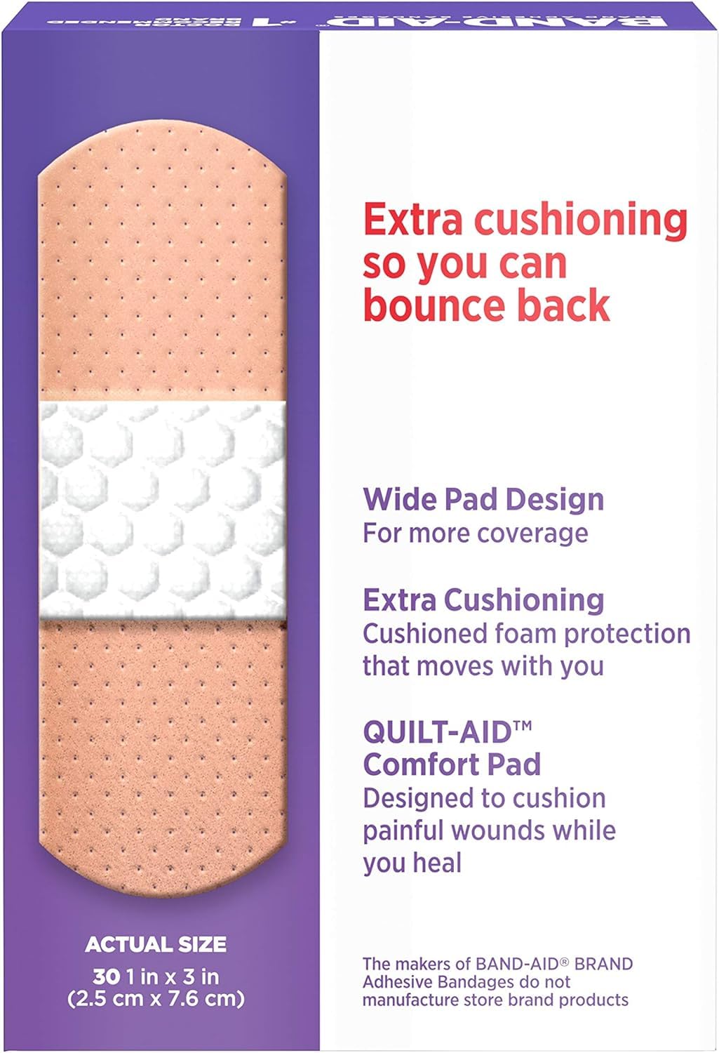 BAND-AID Bandages Sport Strip Extra Wide 30 Each (Pack of 9)