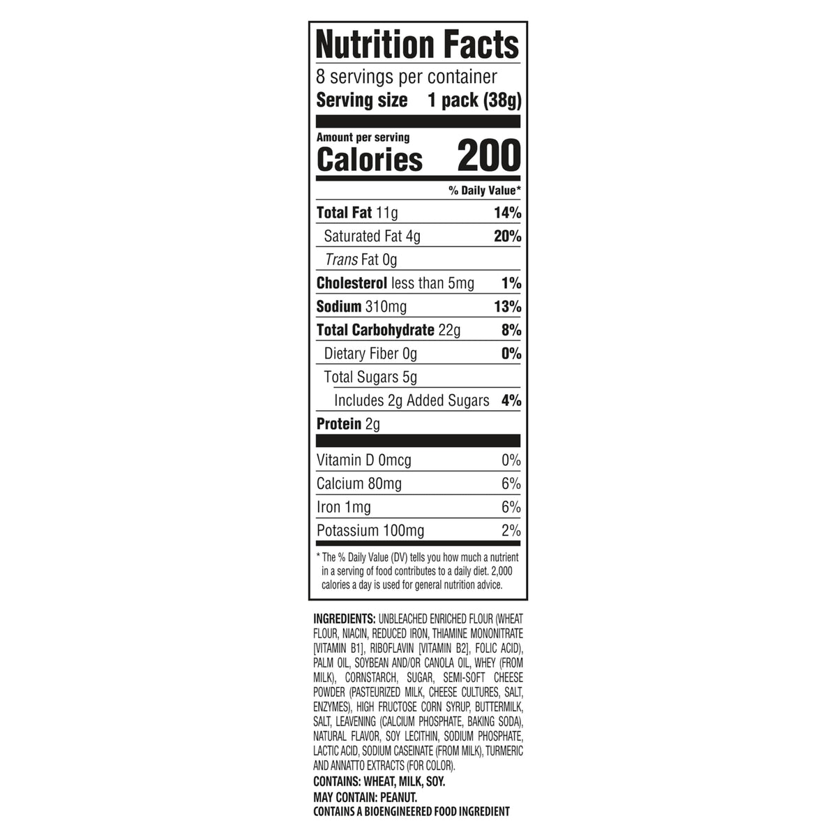 RITZ Cheese Sandwich Crackers, Lunch Snacks, 112 Snack Packs (14 Boxes, 6 Crackers Per Pack)