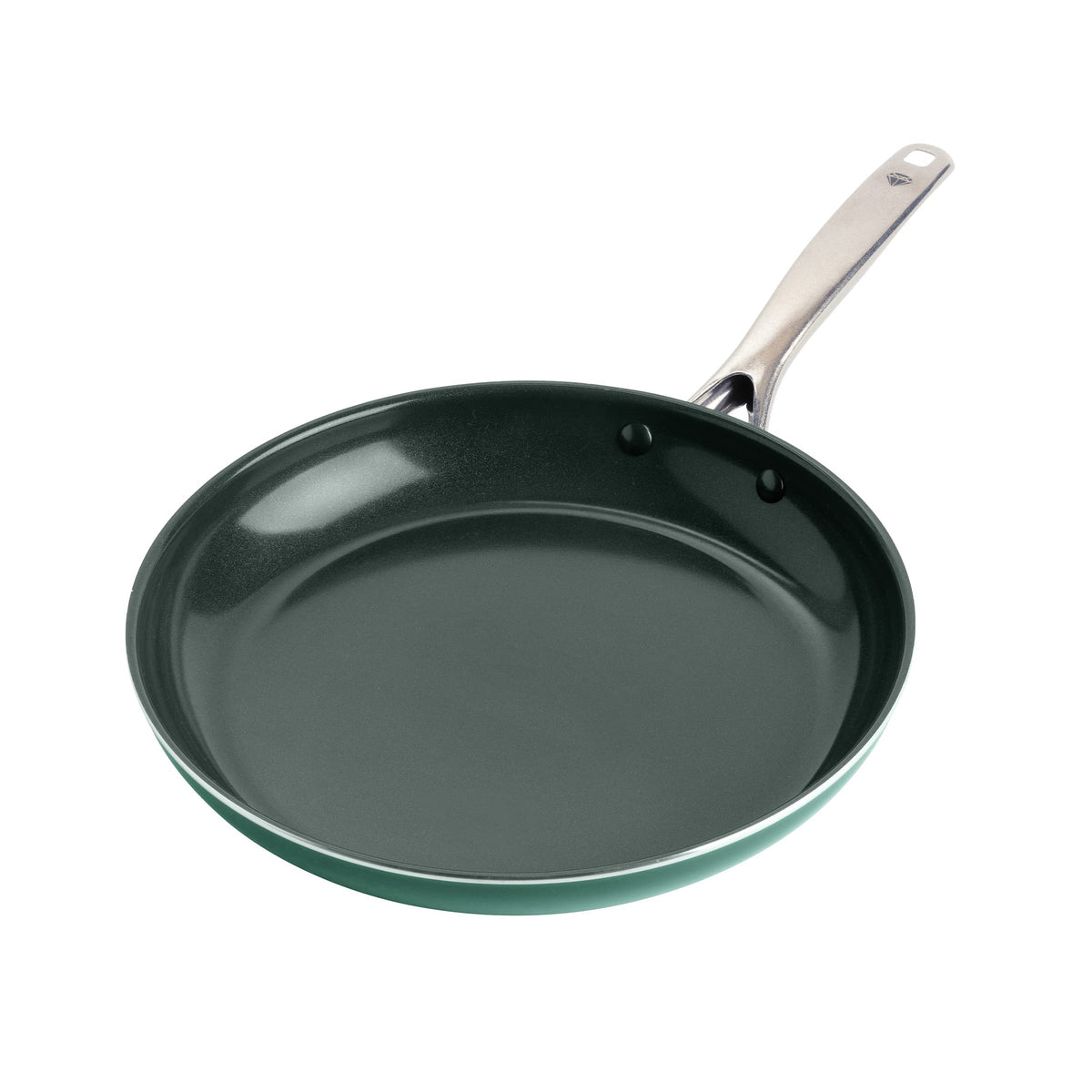 Blue Diamond Cookware Diamond Infused Ceramic Nonstick, 12" Frying Pan Skillet, PFAS-Free, Dishwasher Safe, Oven Safe, Green