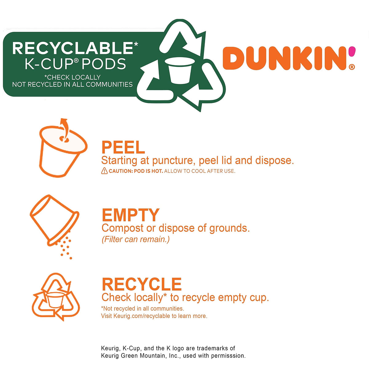 Dunkin' Hazelnut Flavored Coffee, 88 Keurig K-Cup Pods