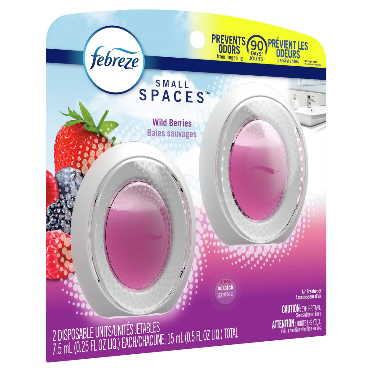 Febreze® Small Spaces Air Fresheners, Wild Berries, 0.5 Oz, Pack Of 2 Air Fresheners