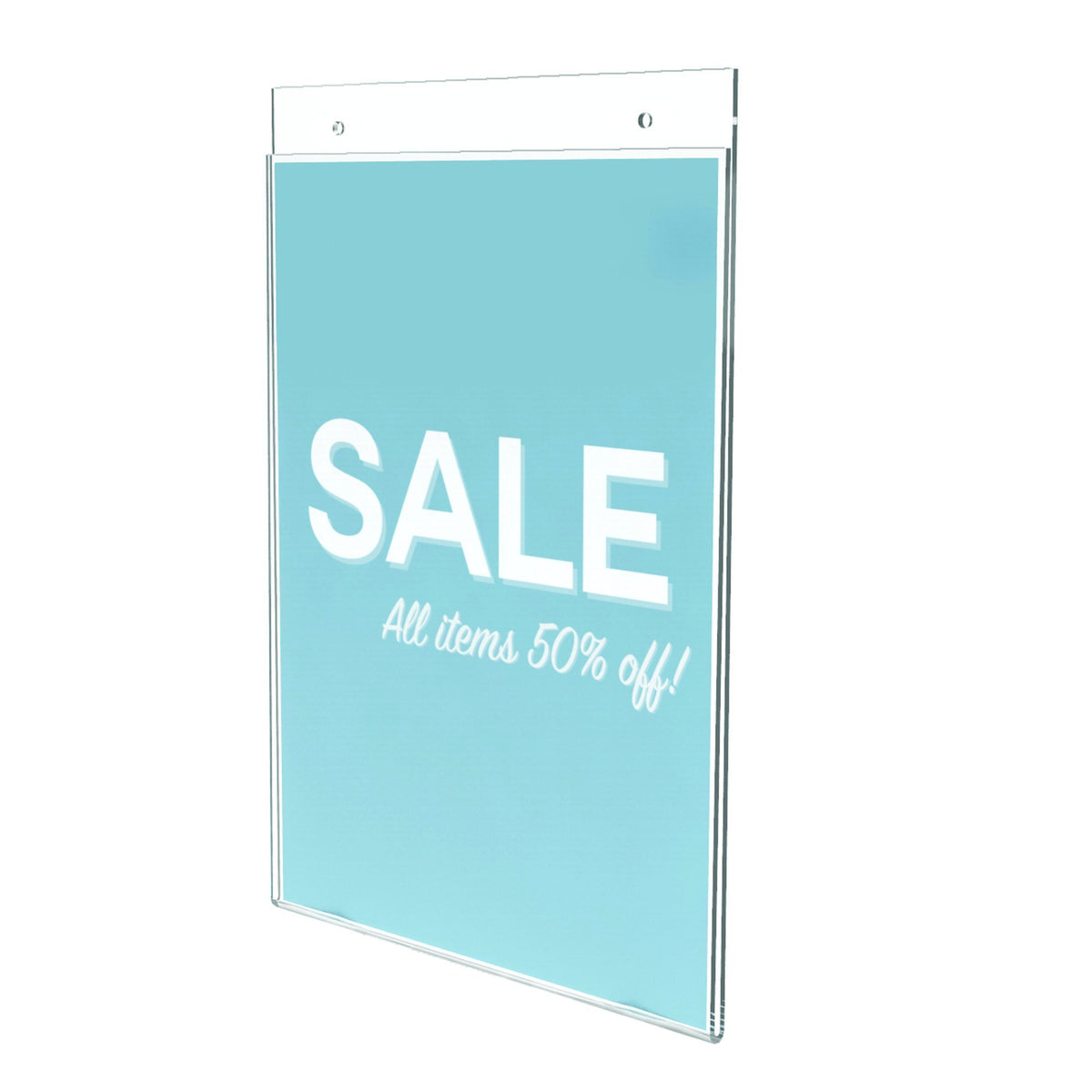 Deflecto Classic Image Wall Mount Sign Holder, Single-Sided, Vertical, 8.5" x 11", Clear (68201), Model:WM-8511-1