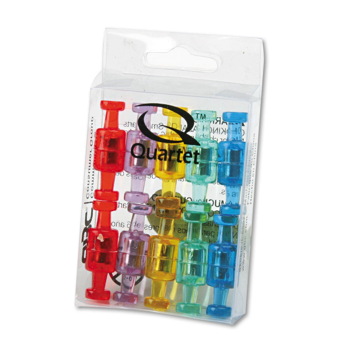 Quartet MPPC Magnetic Push Pins, 3/4-Inch dia, Assorted Colors, 20/Pack