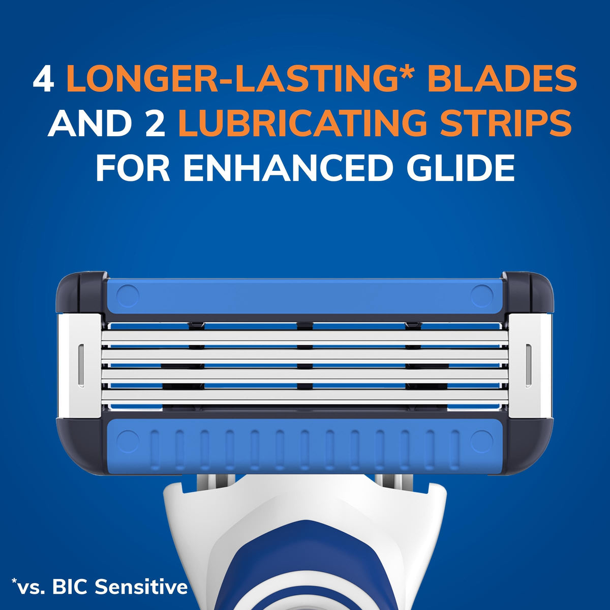 BIC EasyRinse Anti-Clogging, Refillable Men's Razors With 4 Blades, 1 Handle and 3 Refill Razor Cartridges Razor Kit