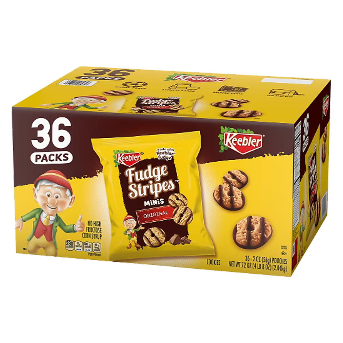 Keebler Fudge Stripes Mini Cookies, 36 ct