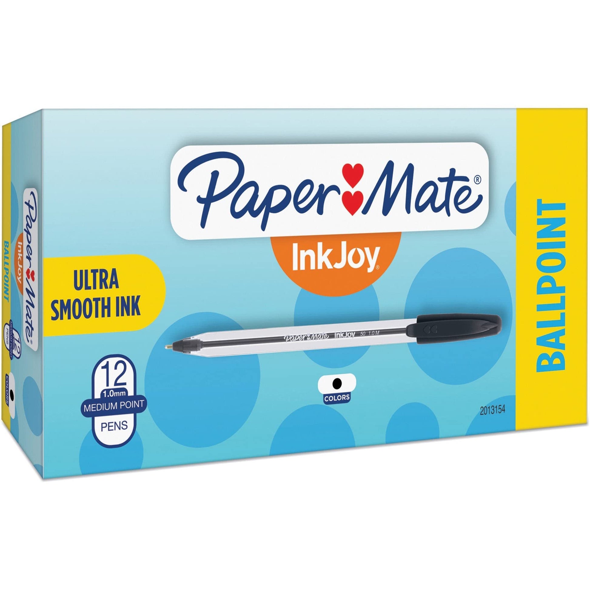 Paper Mate InkJoy 50ST Ballpoint Pens, Medium Point (1.0mm), Black, 12 Count