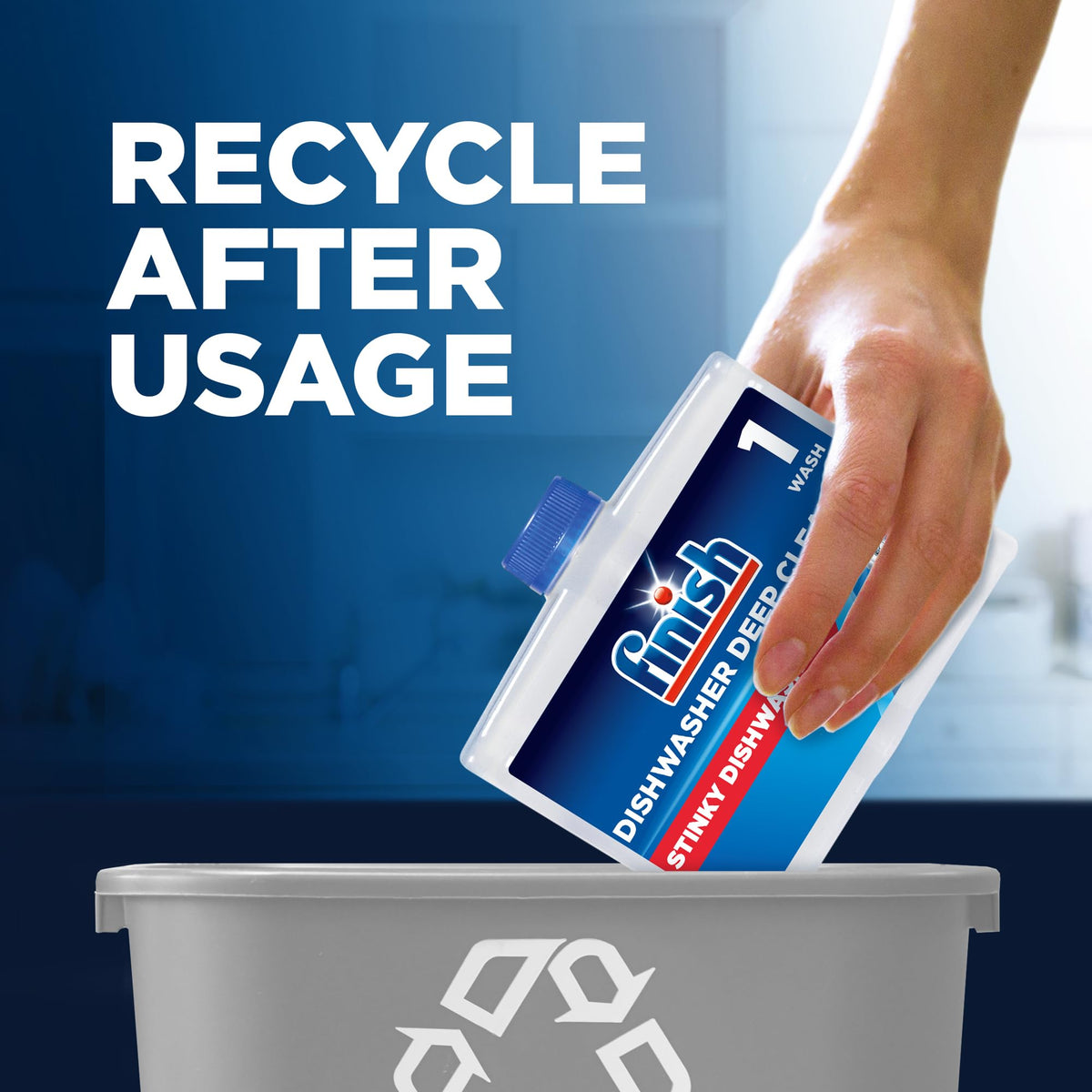 Finish Dishwasher Machine Cleaner | Original | Pack of 8, 250ml Each |Deep Cleans and Helps to prolong life of your dishwasher