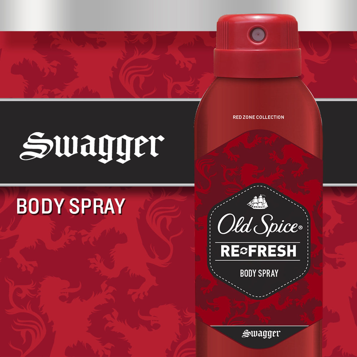 Old Spice Red Zone Swagger Men's Body Spray 3.75 Ounce
