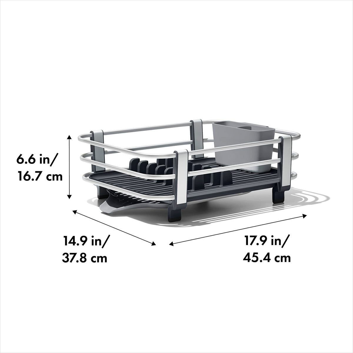 OXO Good Grips Aluminum Dish Rack, Gray