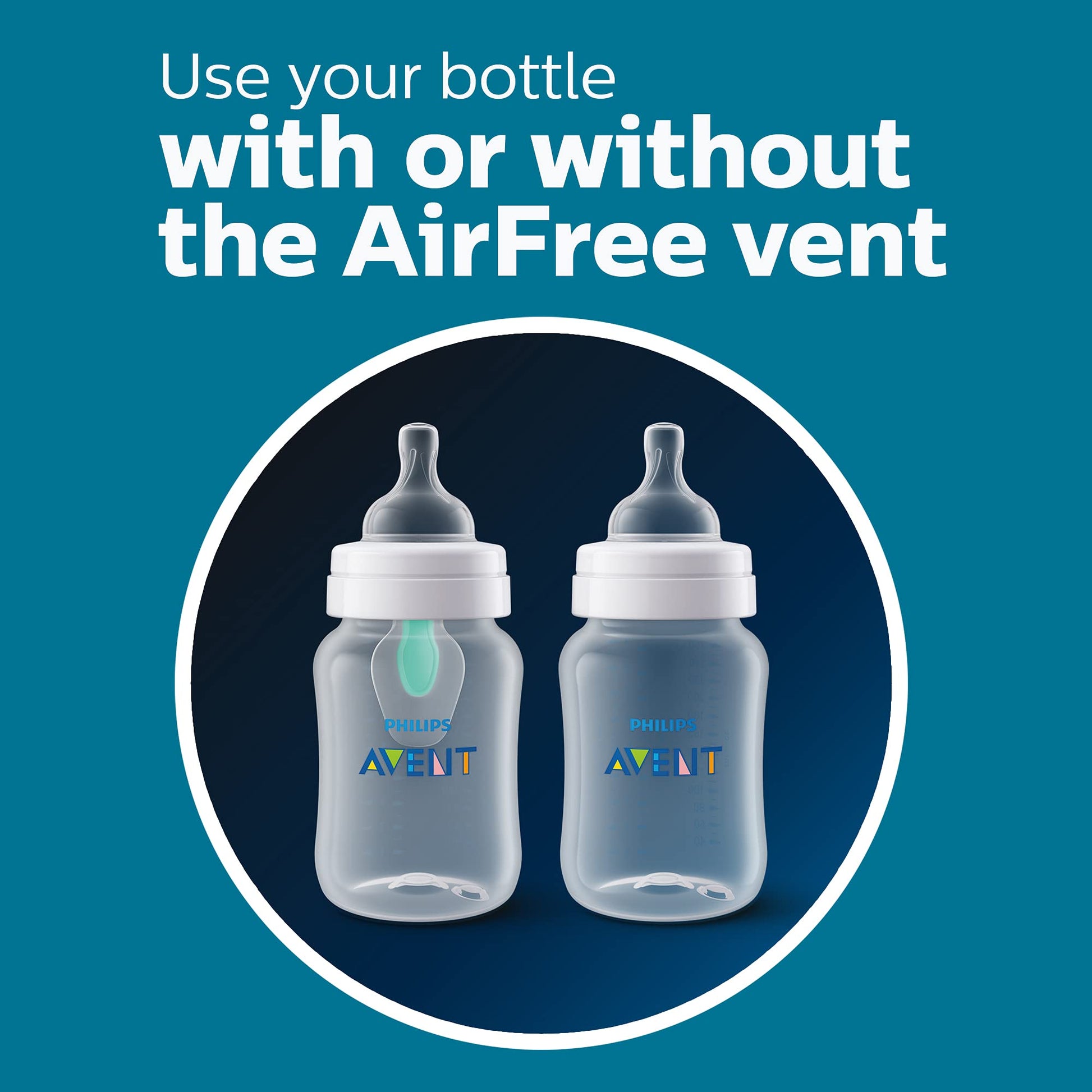 Philips AVENT Anti-Colic Baby Bottle Flow 3 Nipple, SCY763/04, 4 Count (Pack of 1)
