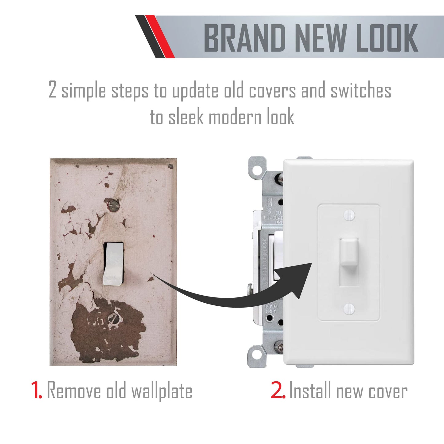 Taymac 2670W Revive Device Wall Plates 1-Gang Masque Decorator Cover, White