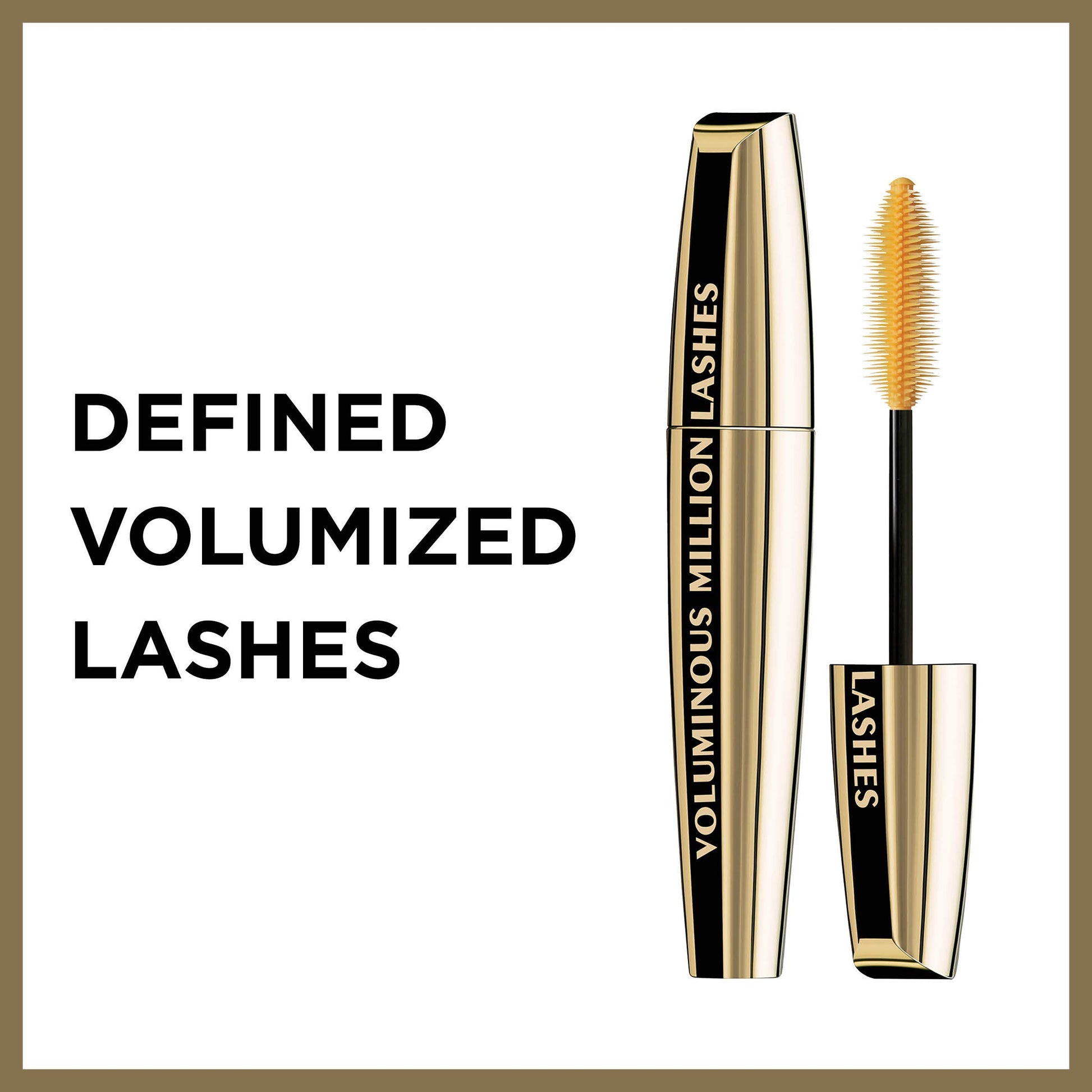 Lâ€™Oreal Paris Makeup Voluminous Million Lashes Mascara, Volumizing Collagen Infused Eye Makeup, Amplifying Mascara Brush, Washable, Black, 0.32 Fl Oz., 1 Count
