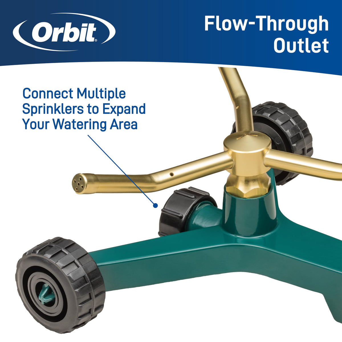 3-Arm Metal Sprinkler with Wheel Base