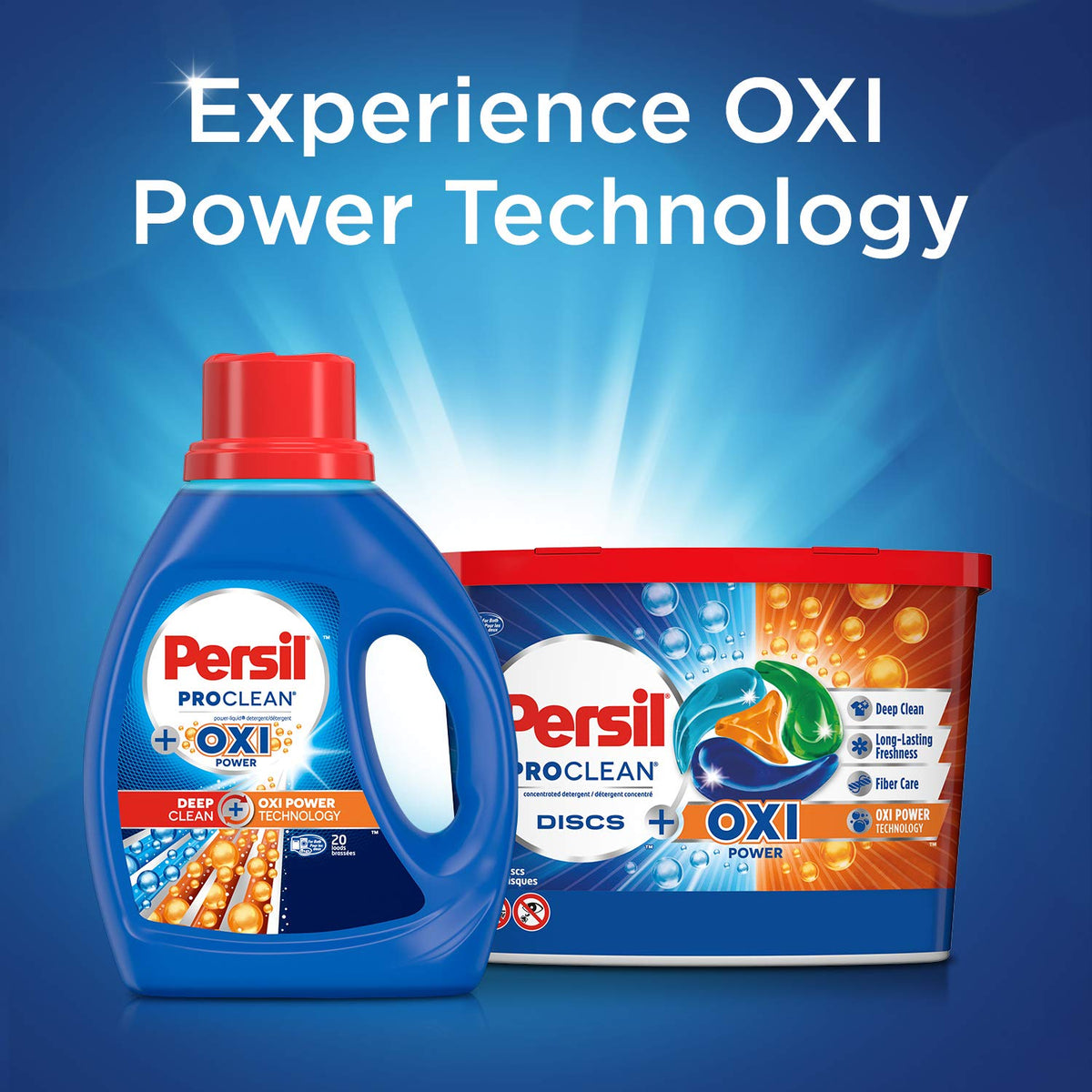 Persil Discs Laundry Detergent Pacs, Oxi, 38 Count