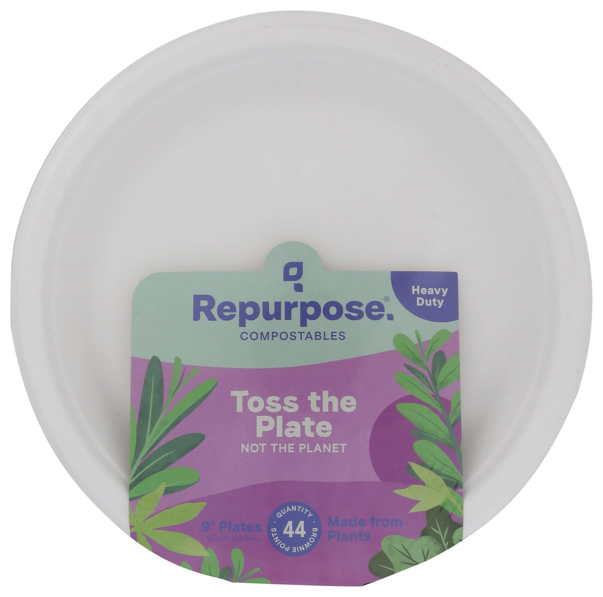 Repurpose Compostables Plates 9 Inch, 44 CT
