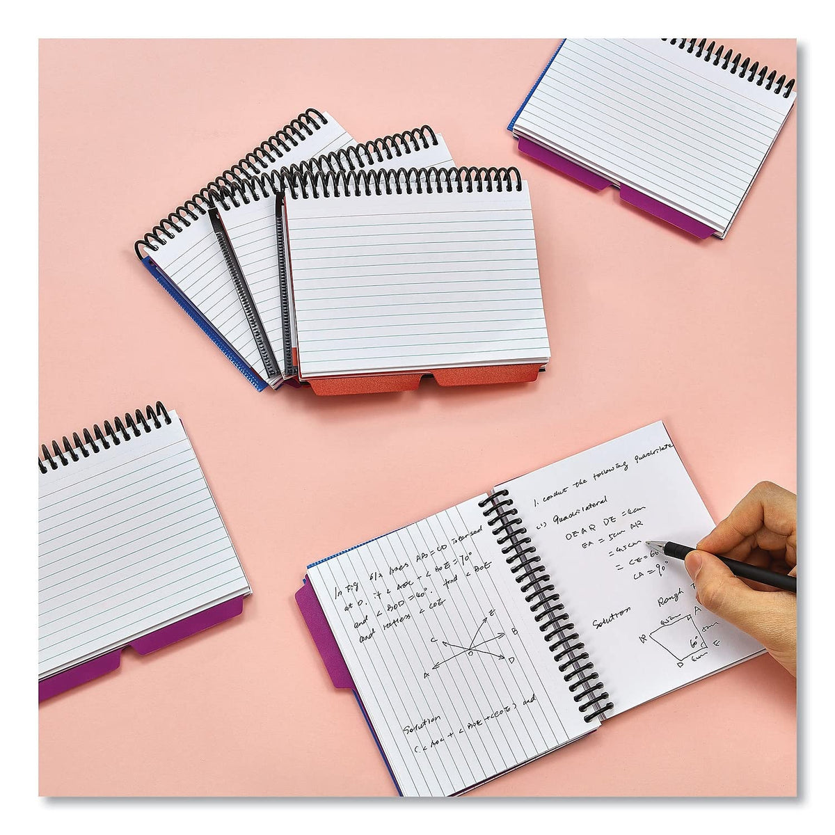 Universal UNV47302 4 x 6 Ruled Spiral Bound Index Card - White (120/Pack)