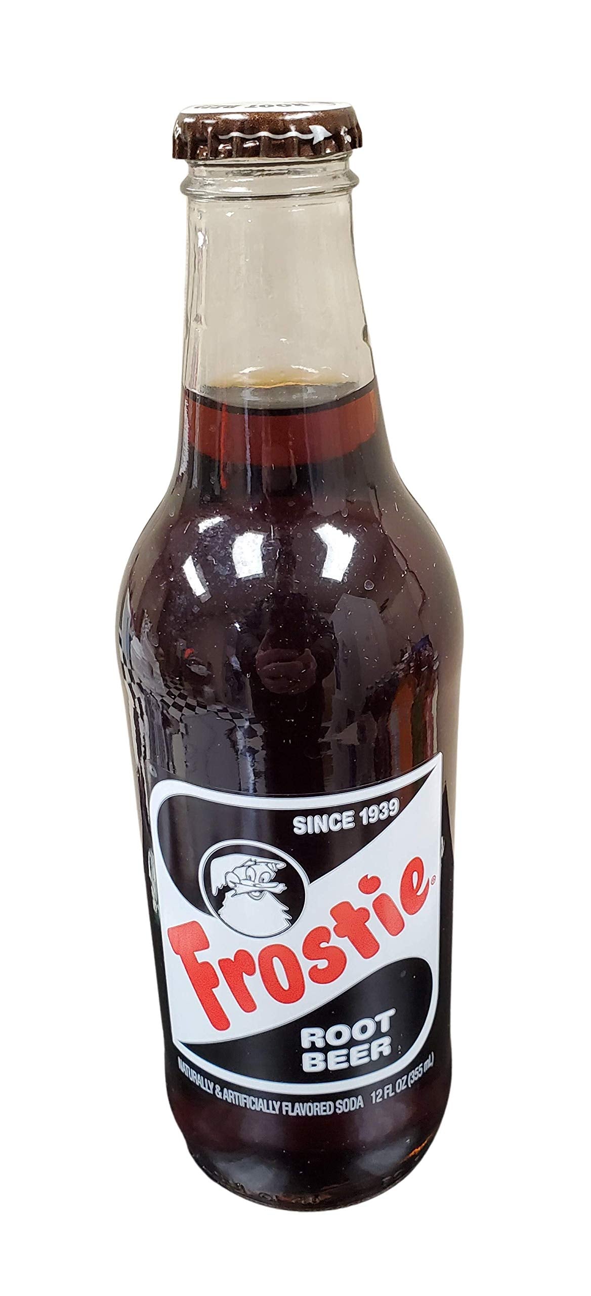 Frostie Soda 12 ounce Glass Bottles (Root Beer, 12)