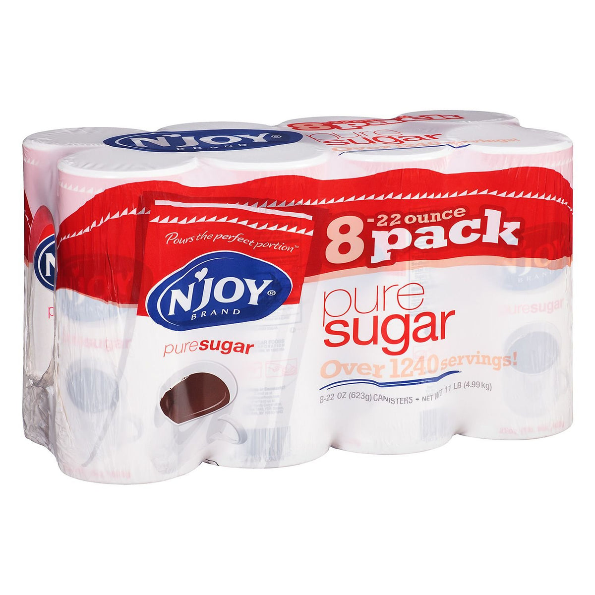 N'Joy Pure Cane Sugar - 8/22 Ounce canisters