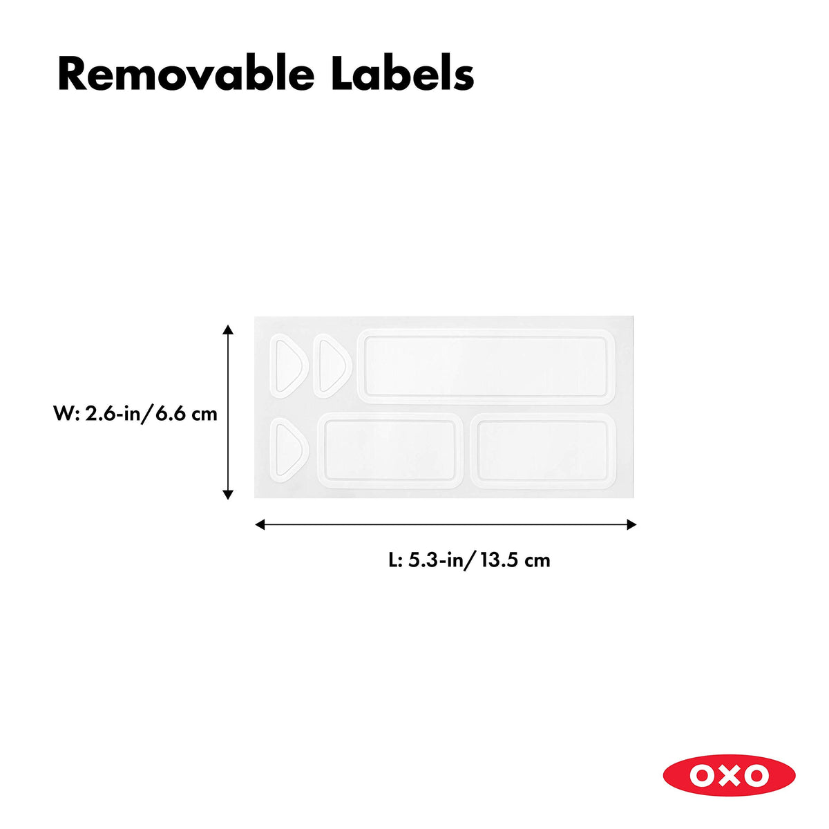 OXO Good Grips POP Container Removable Labels,White