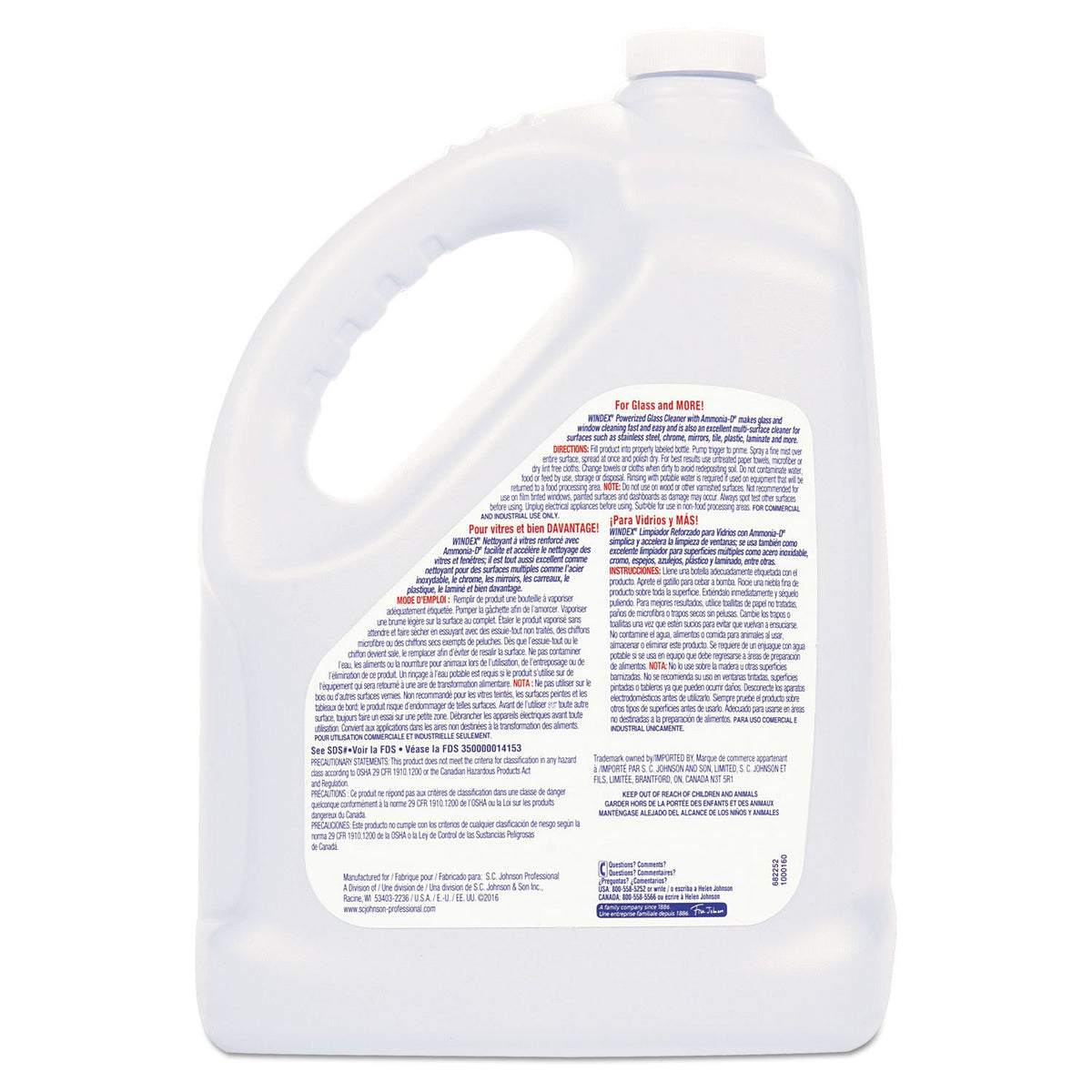 Powerized Formula Glass & Surface Cleaner, 1gal Bottle, 1Each