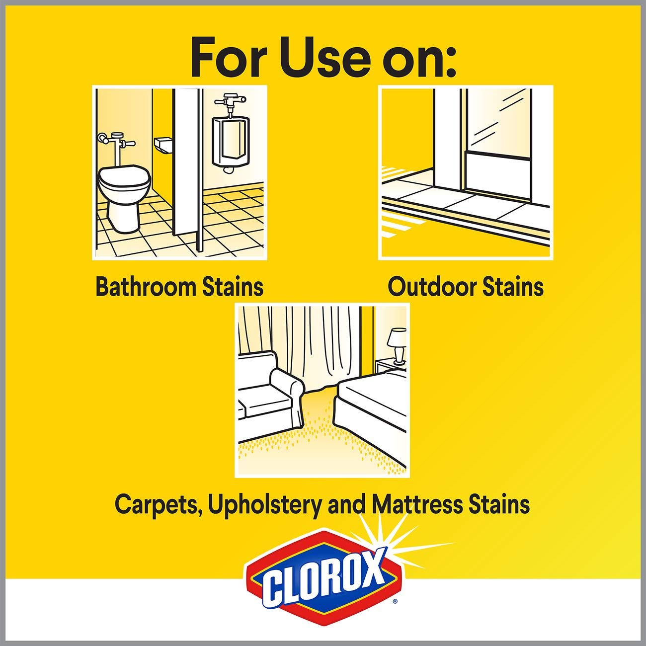 Clorox Urine Remover for Stains and Odors, Spray Bottle, 32 Ounces, Pack of Two
