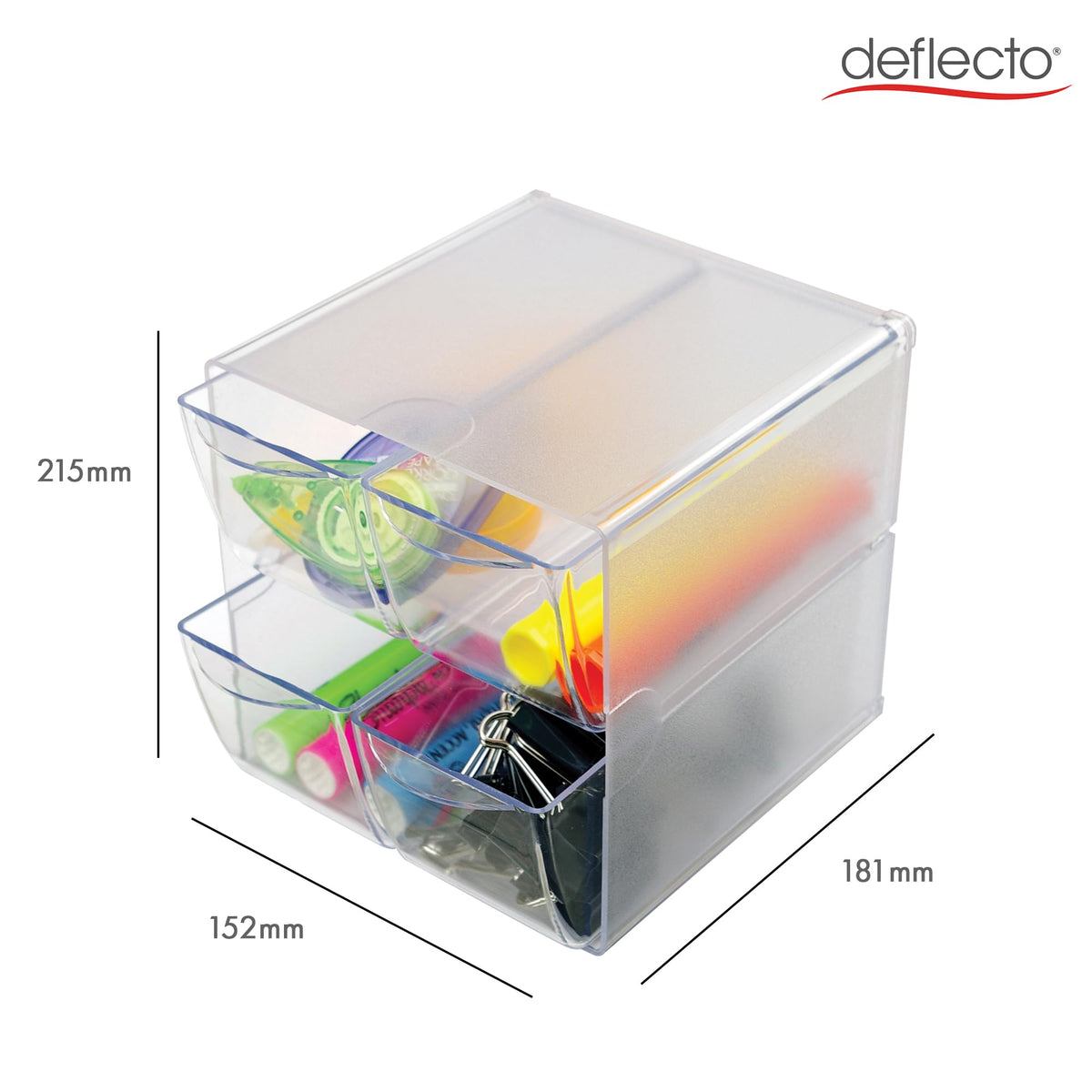Deflecto Stackable Cube Organizer 6" x 6" x 7.5"