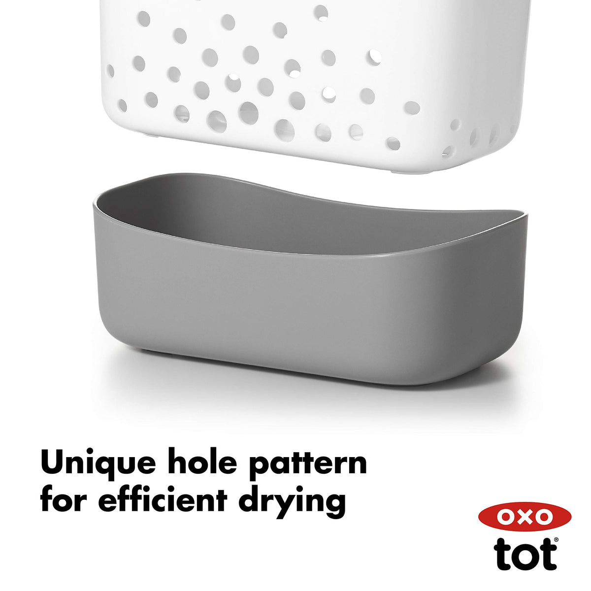 OXO Tot Stand Up Bath Toy Storage â€“ Gray