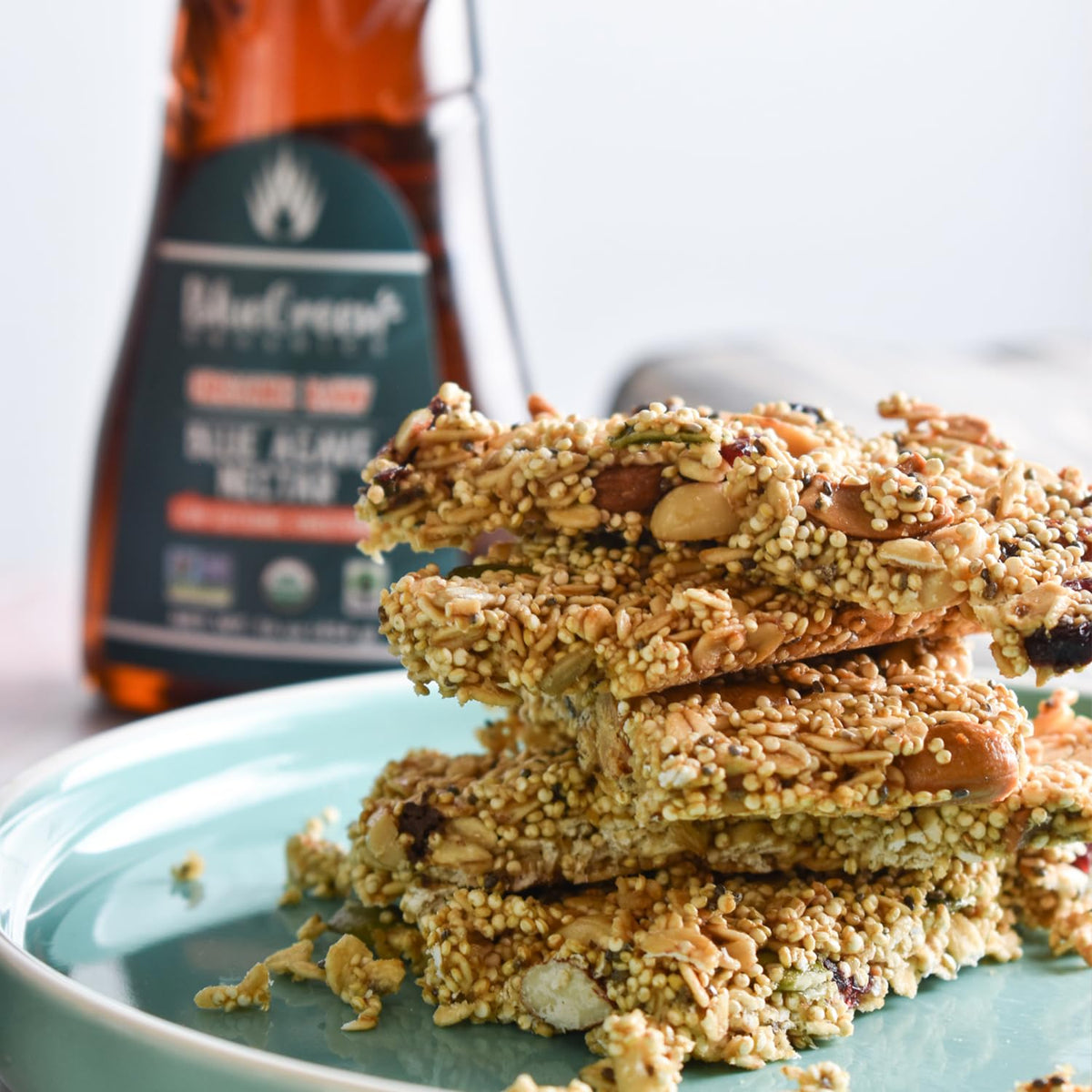 BLUE GREEN ORGANICS, Agave syrup, Gluten free, Vegan, Low Carb, Organic, Sweetener, cakes, coffees, pancakes, drinks or any baked good, Family-friendly, Sugar substitute, Raw, 16 oz
