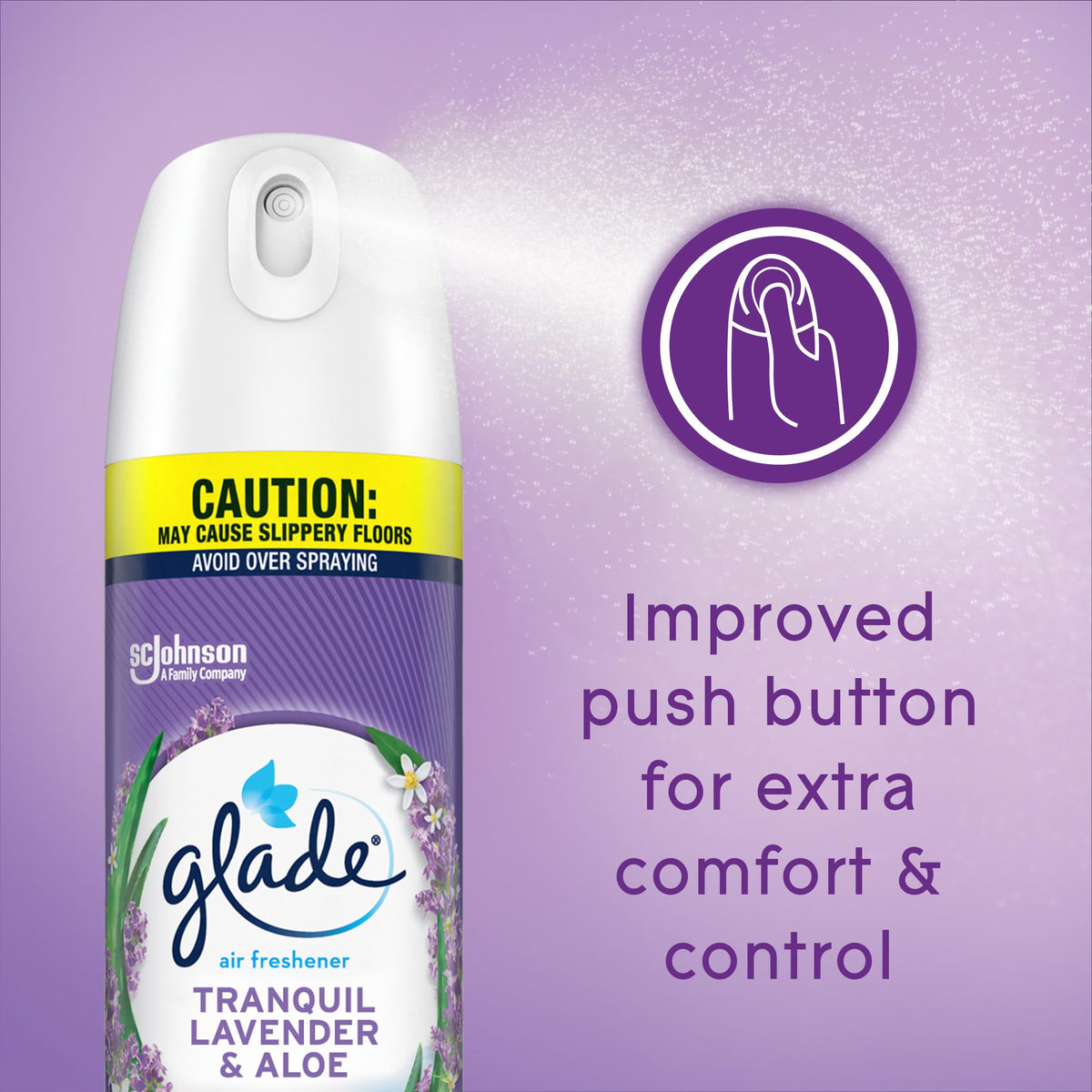 Glade Air Freshener Room Spray, Tranquil Lavender & Aloe, 8.3 oz, 6 Count