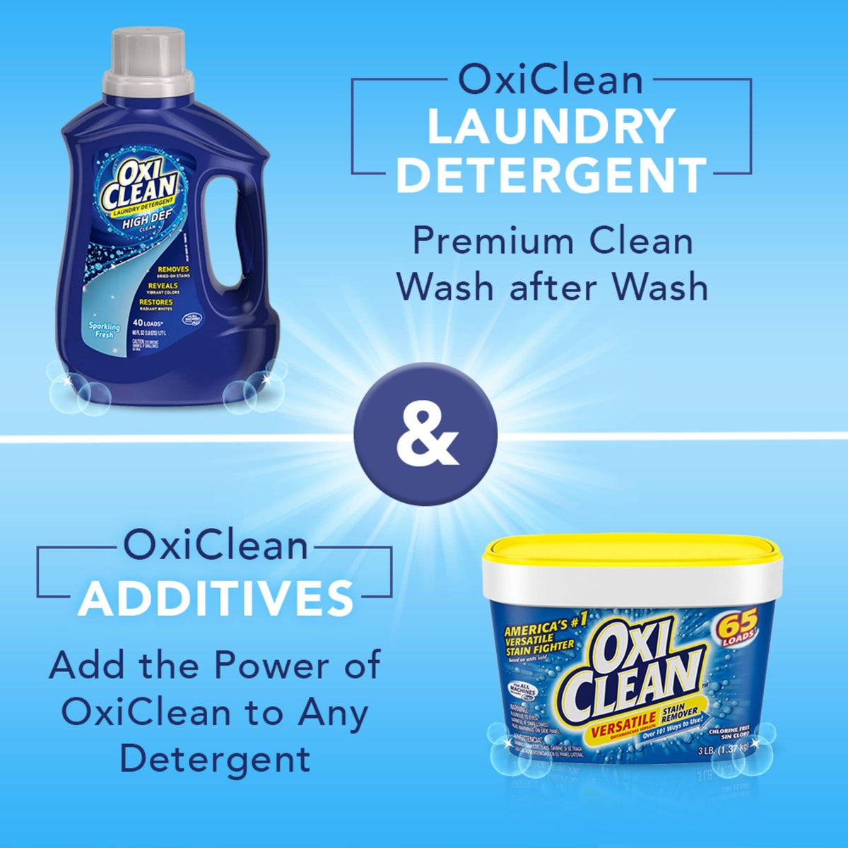 OxiClean High Def Sparkling Fresh Liquid Laundry Detergent, 60 oz.