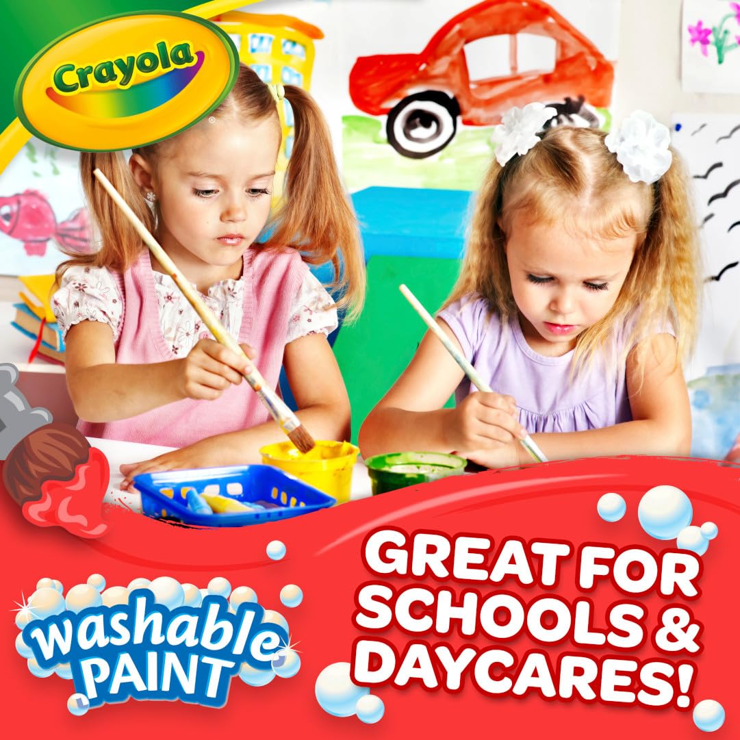 Crayola Washable Paint, Orange Paint, Classroom Supplies, 1 Gallon