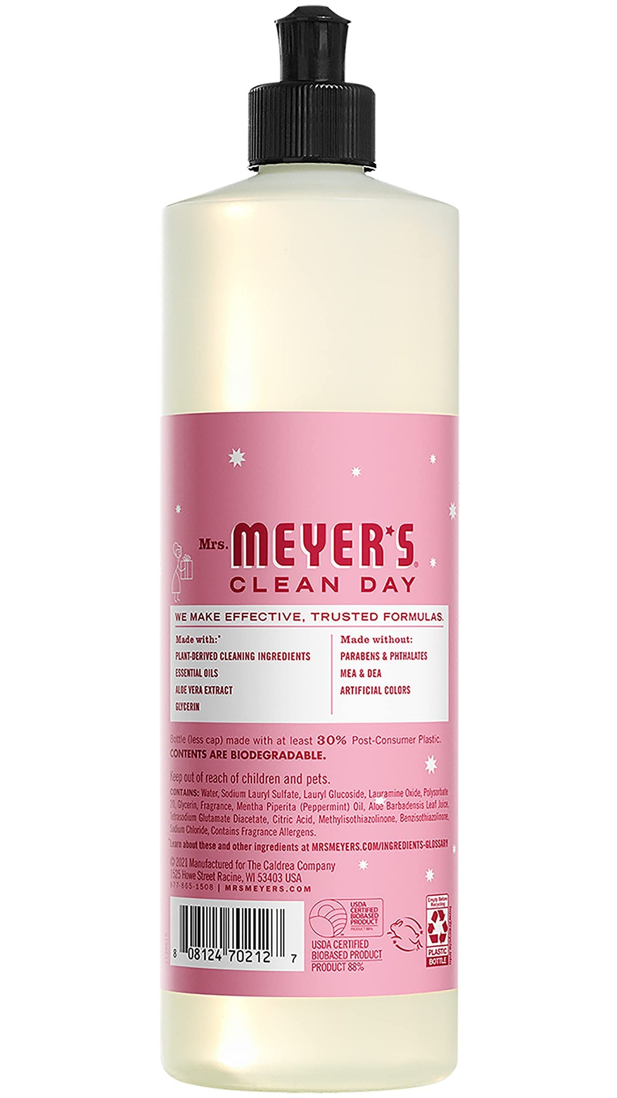 Mrs. MEYER'S Kitchen Set, Dish Soap, Hand Soap, and Multi-Surface Cleaner, 3 CT (Peppermint)