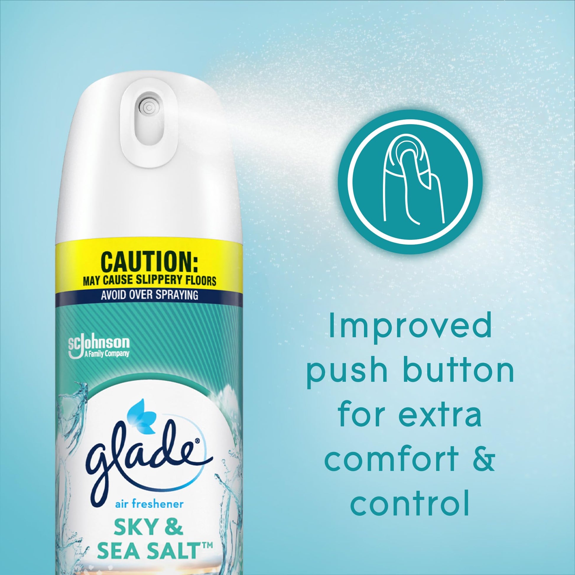 Glade Air Freshener, Room Spray, Sky & Sea Salt, 8.3 Oz, 6 Count