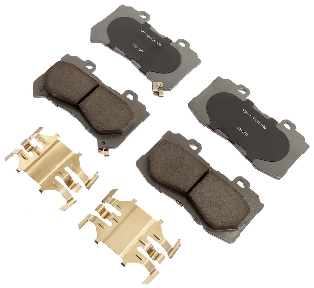 ACDelco Silver 14D1802CHF1 Ceramic Front Disc Brake Pad Kit with Springs