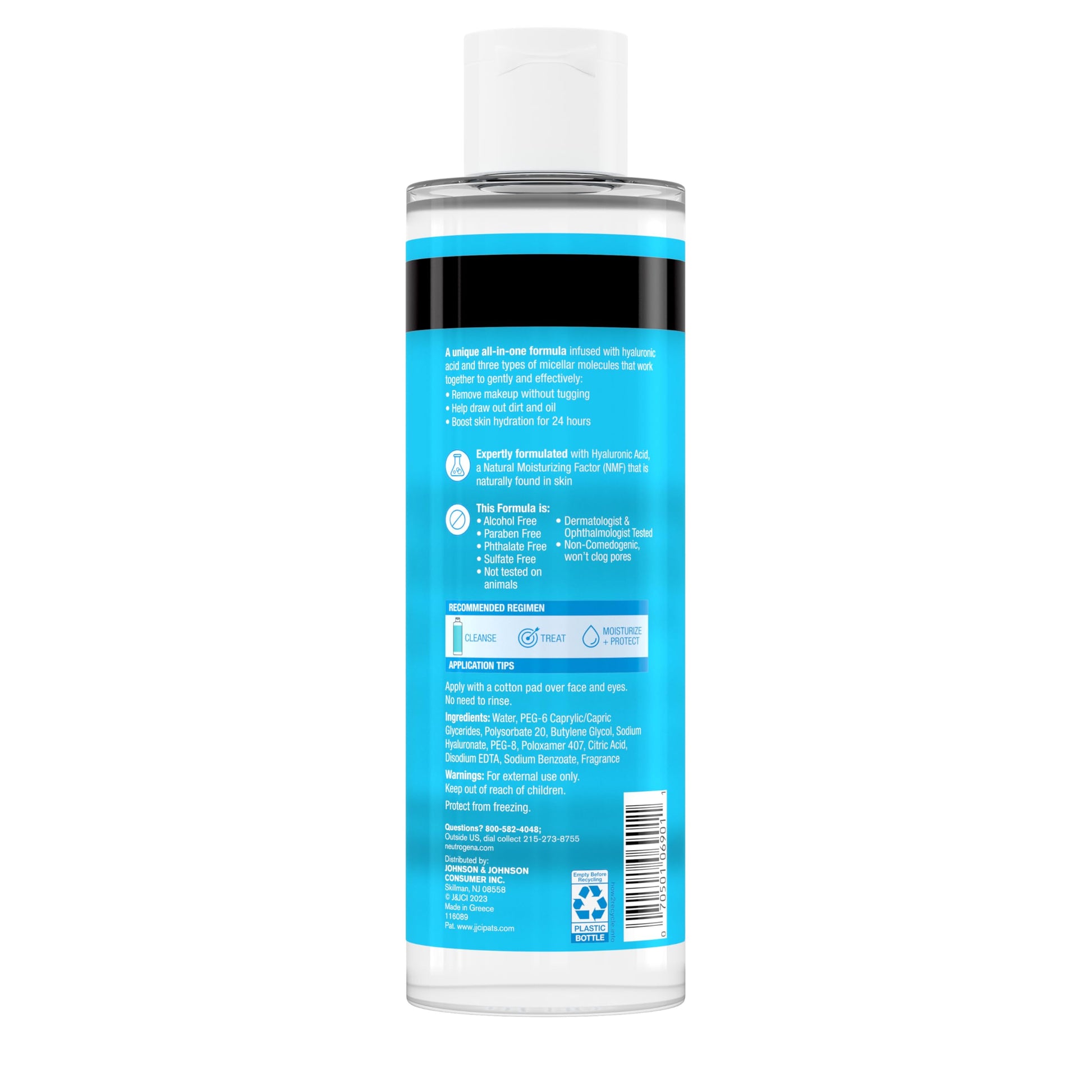 Neutrogena Hydro Boost Micellar Water with Hyaluronic Acid, Micellar Cleansing Water for Sensitive Skin, Removes Makeup, Dirt & Oil, Alcohol-Free, 13.5 fl oz