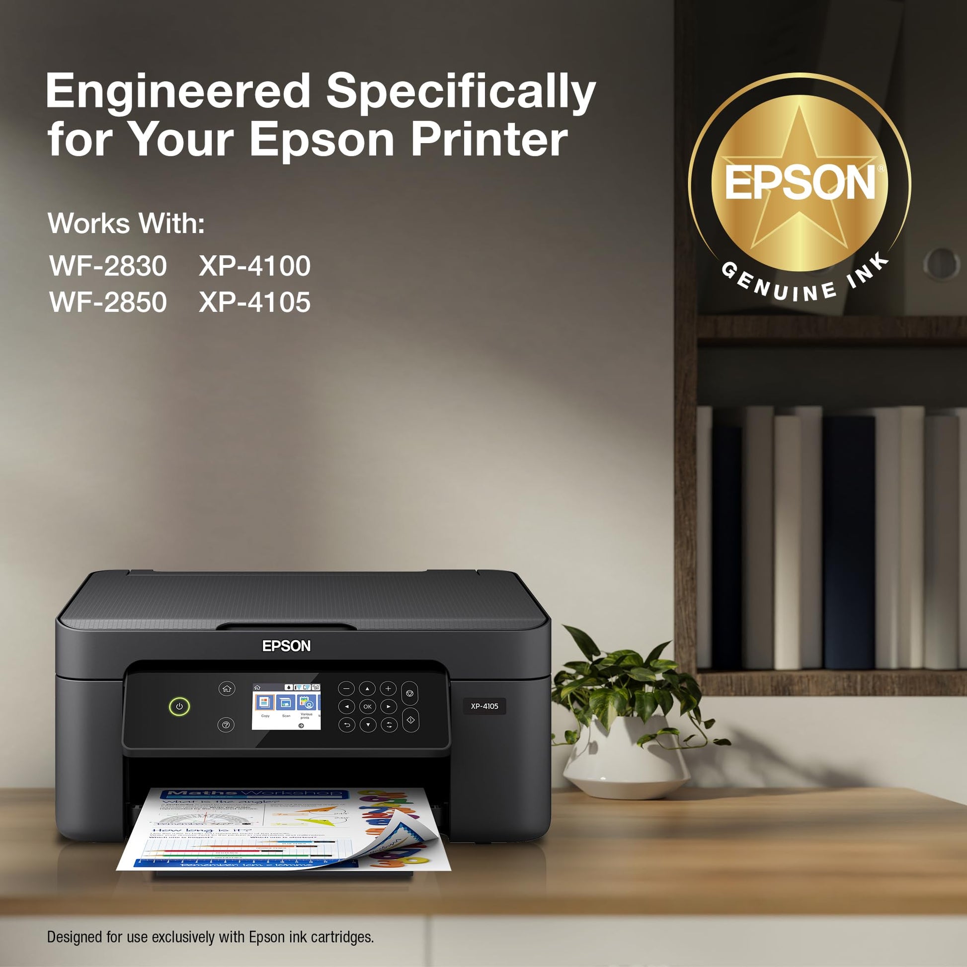 EPSON 212 Claria Ink Standard Capacity Black Cartridge (T212120-S) Works with WorkForce WF-2830, WF-2850, Expression XP-4100, XP-4105