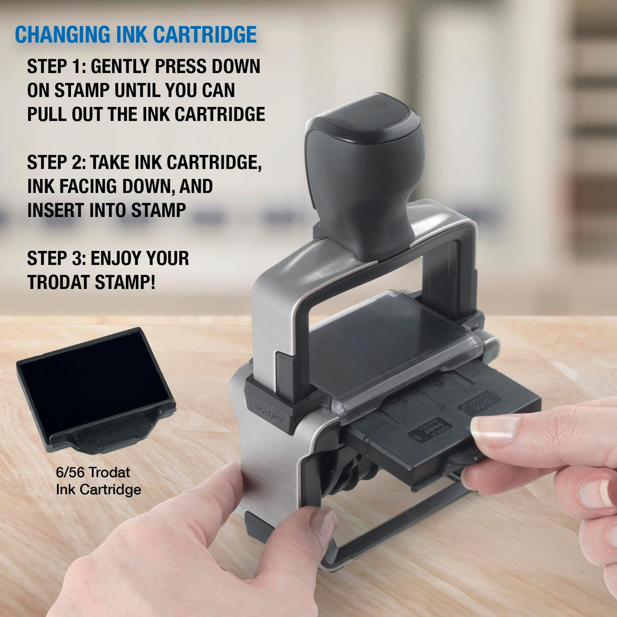 Trodat Numberer Stamp Professional 55510 – 10 Digits, Self Inking, 3/16" (5 mm) Characters, Black Ink