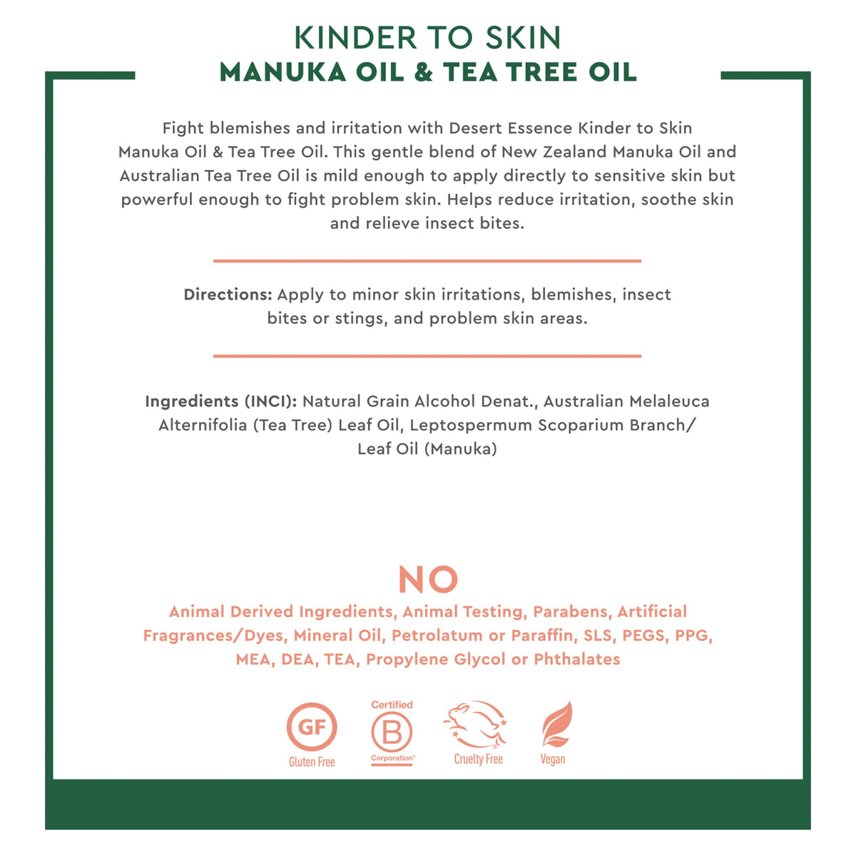 Desert Essence OIL BODY MANUKA TEA TREE
