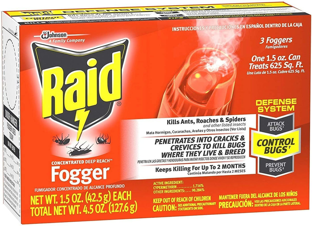 Raid Concentrated Deep Reach Fogger (Pack - 2)