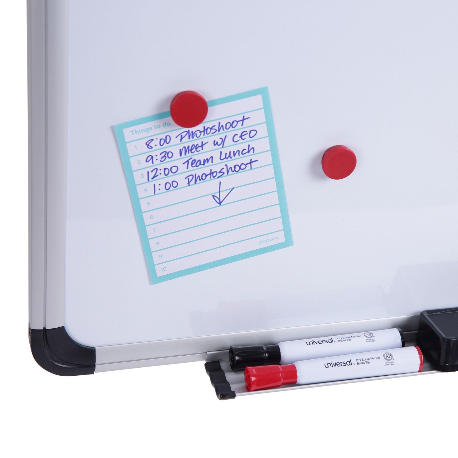 Universal UNV43743 36 in. x 24 in. Melamine Cork/Dry Erase Board - Tan/White Surface, Aluminum/Plastic Frame