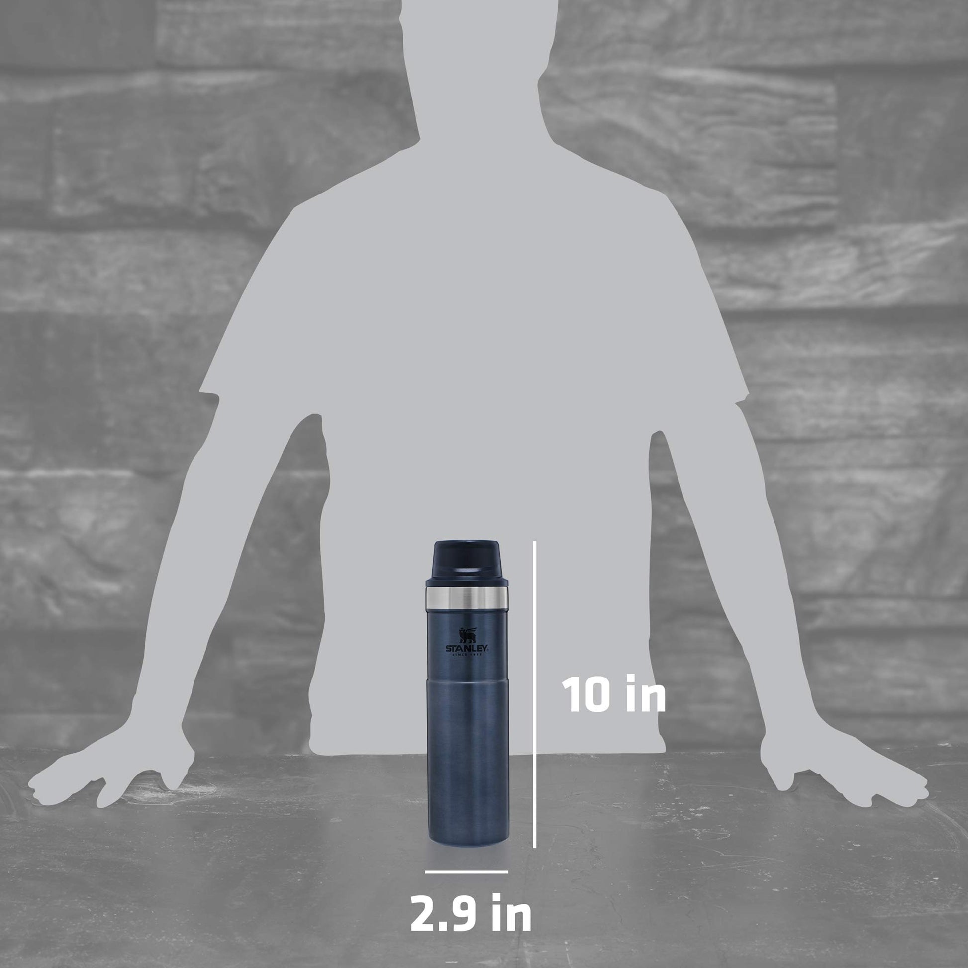 Stanley Classic Trigger Action Travel Mug 20 oz â€“Leak Proof + Packable Hot & Cold Thermos â€“ BPA Free Stainless-Steel Travel Cup, Nightfall, 1 Count