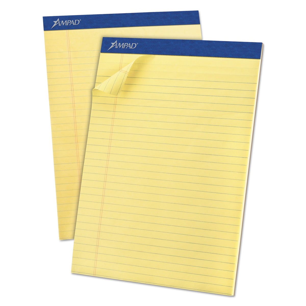 Ampad TOP20220 20220 Perforated Writing Pad, 8 1/2 x 11 3/4, Canary, 50 Sheets (Pack of 12)