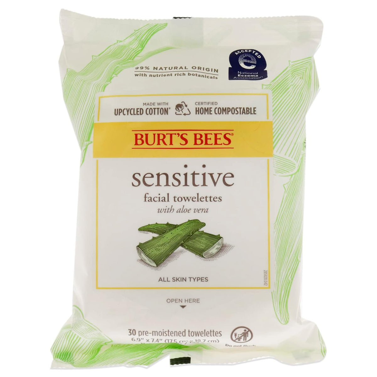 Burt's Bees Face Toweltte Sensitive 30s product image 1