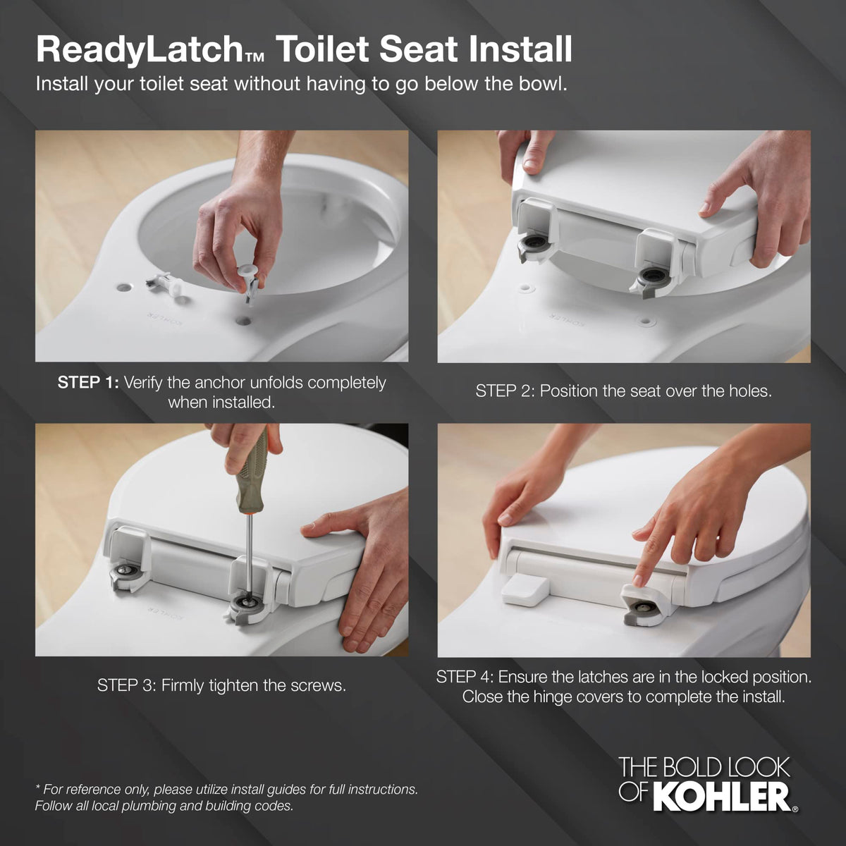 French Curve Ready Latch Quiet-Close Elongated Toilet Seat