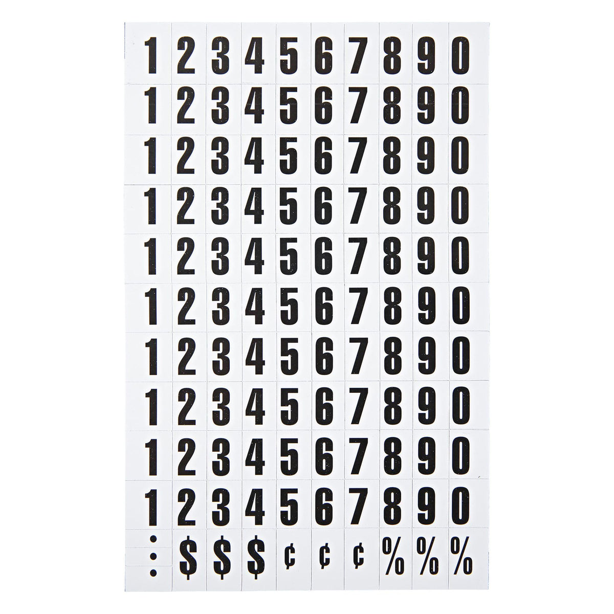 MasterVision Interchangeable Magnetic Board Accessories, Numbers, Black, 0.75"h