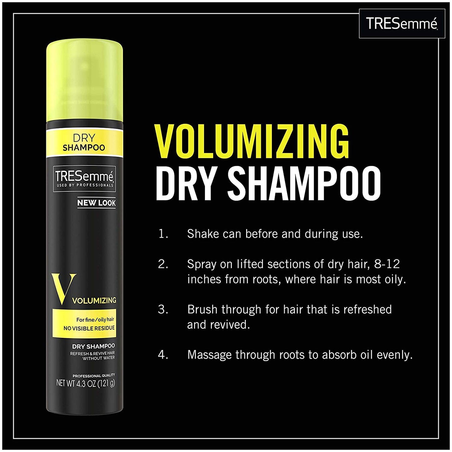 Tresemme Shampoo Fresh Start Dry Volumizing, 4.3 Ounce (Pack of 2)